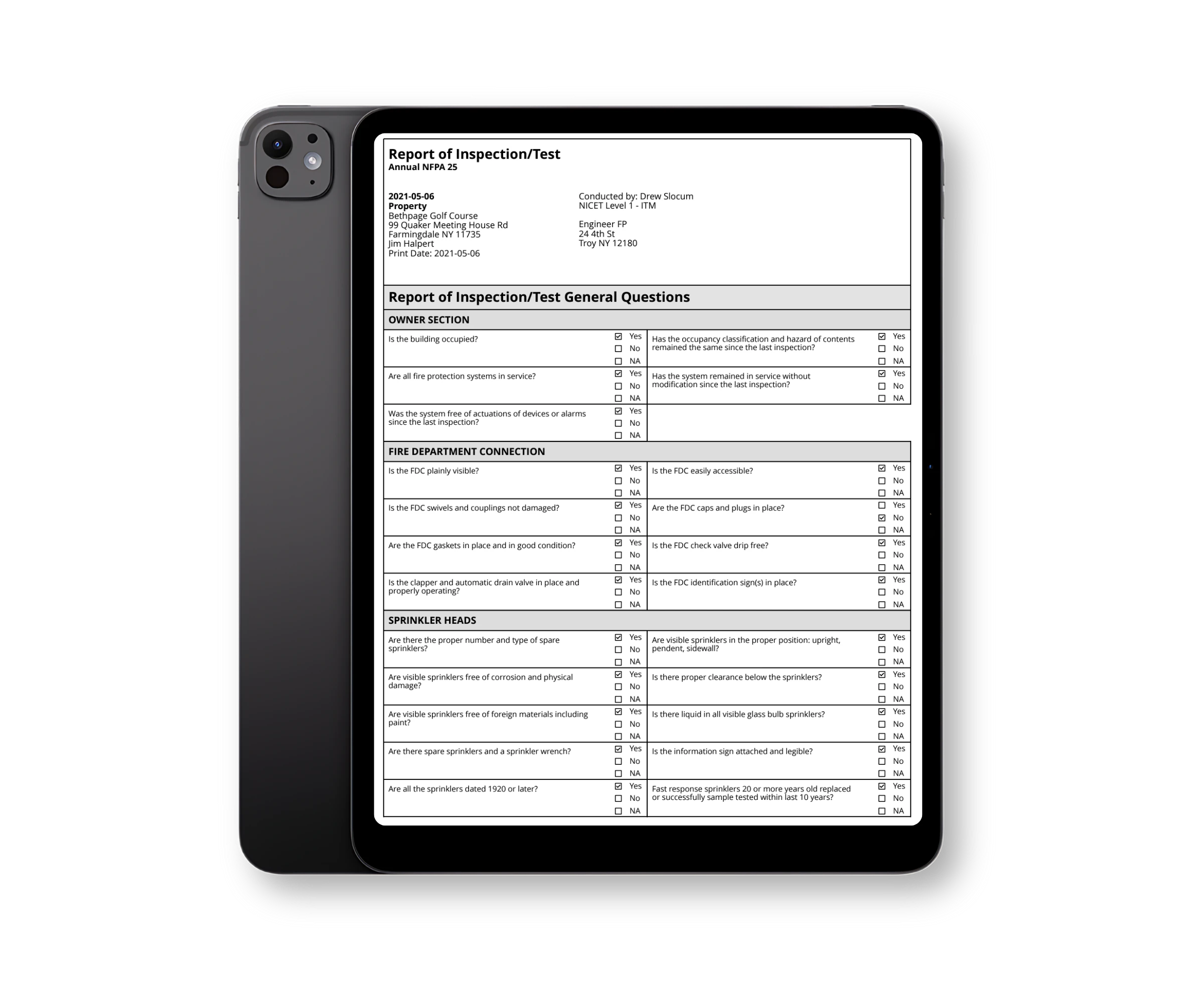 screenshot of Inspect Point